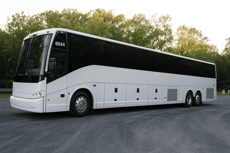 exterior of Noblesville Charter Bus coach bus