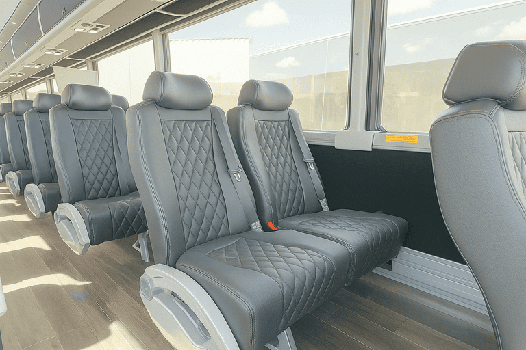 interior of Noblesville Charter Bus charter bus